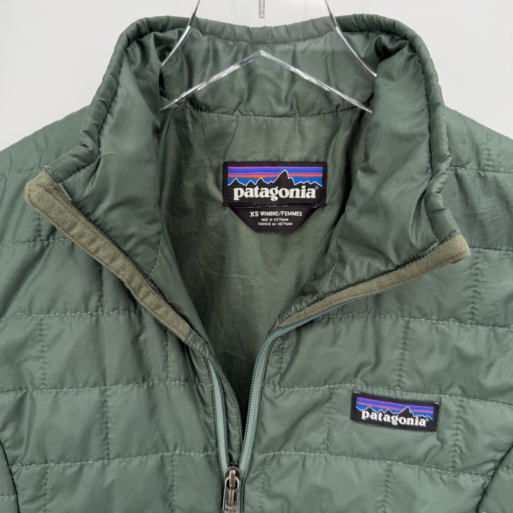 Patagonia Nano Puff Jacket Womens Size XS Green Quilted Primaloft DWR Zip Up - Picture 2 of 13